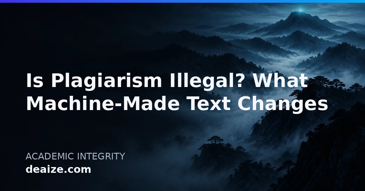 Is Plagiarism Illegal? What Machine-Made Text Changes