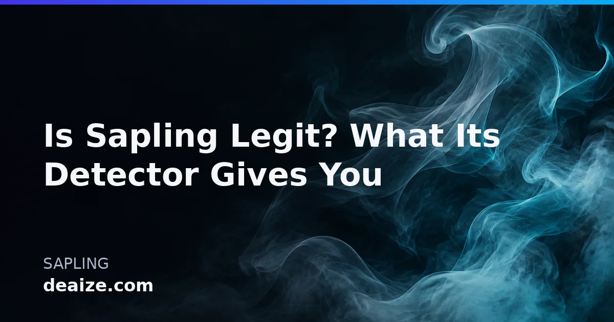 Is Sapling Legit? What Its Detector Gives You