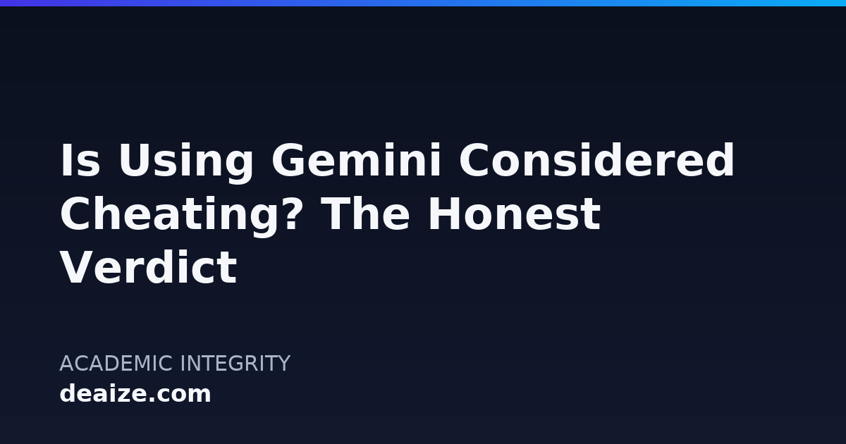 Is Using Gemini Considered Cheating? The Honest Verdict