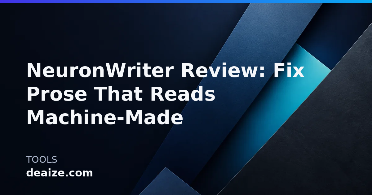 NeuronWriter Review: Fix Prose That Reads Machine-Made
