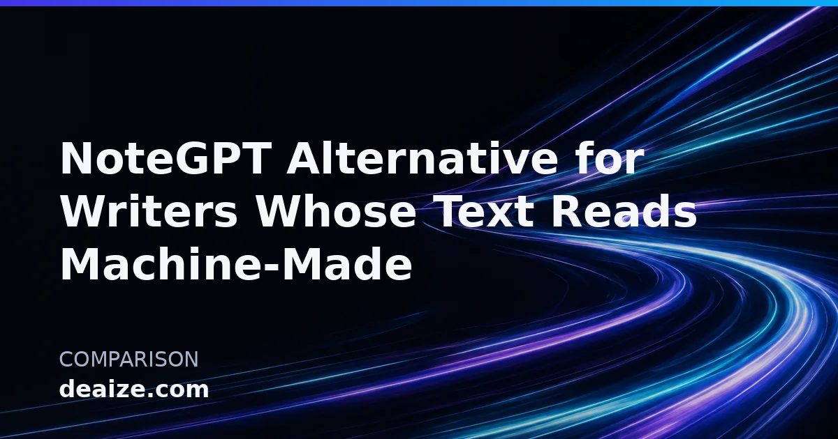NoteGPT Alternative for Writers Whose Text Reads Machine-Made