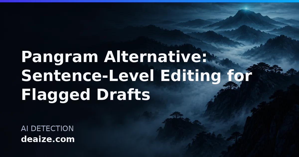 Pangram Alternative: Sentence-Level Editing for Flagged Drafts