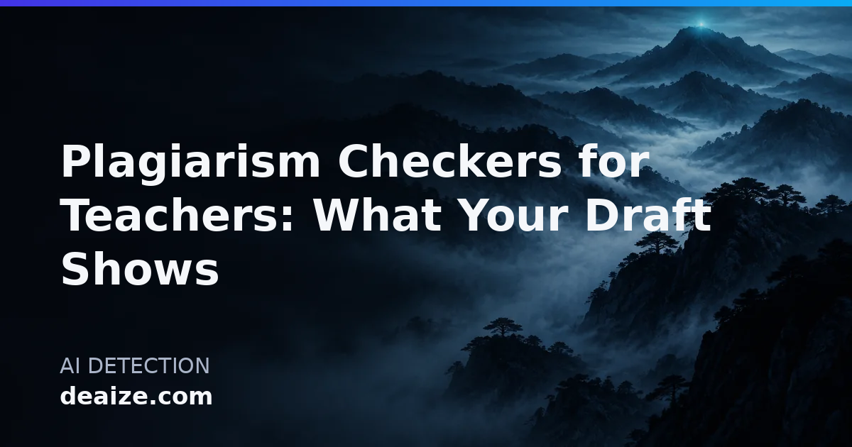 Plagiarism Checkers for Teachers: What Your Draft Shows