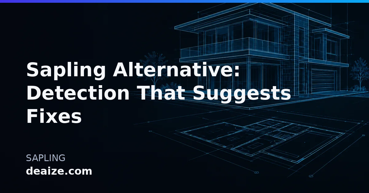 Sapling Alternative: Detection That Suggests Fixes