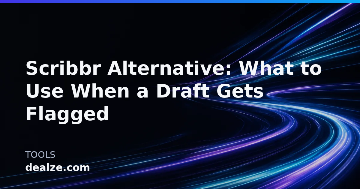 Scribbr Alternative: What to Use When a Draft Gets Flagged