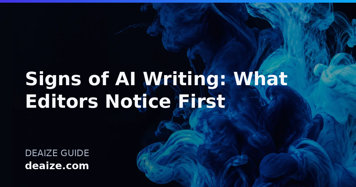 Signs of AI Writing: What Editors Notice First