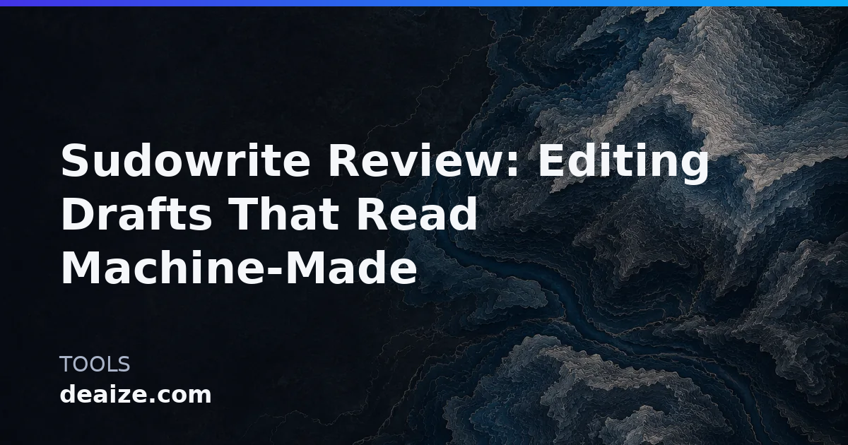 Sudowrite Review: Editing Drafts That Read Machine-Made