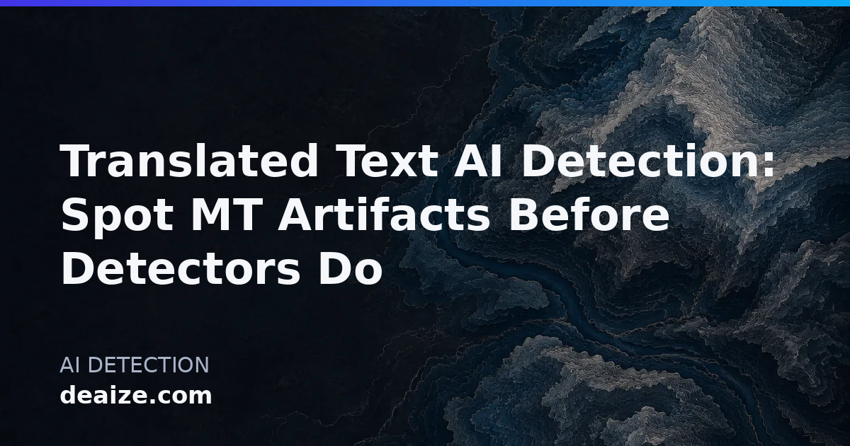 Translated Text AI Detection: Spot MT Artifacts Before Detectors Do