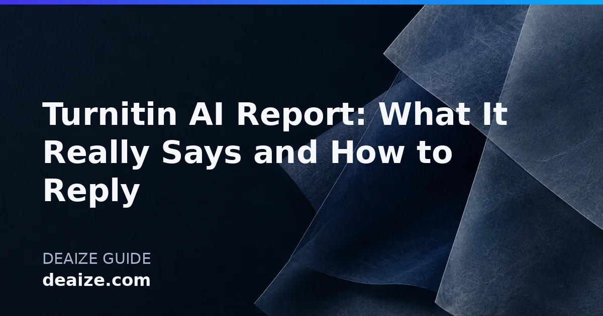 Turnitin AI Report: What It Really Says and How to Reply