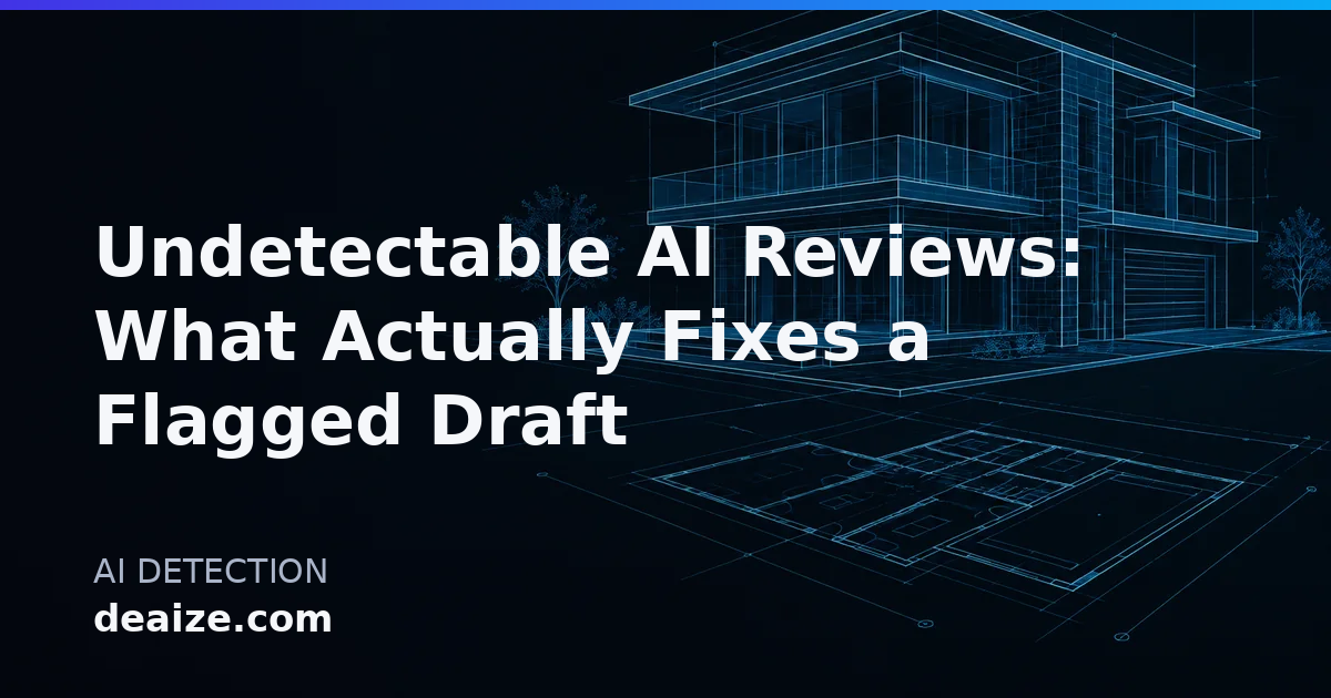 Undetectable AI Reviews: What Actually Fixes a Flagged Draft