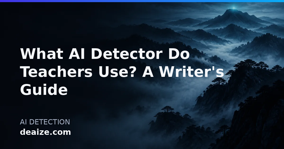 What AI Detector Do Teachers Use? A Writer's Guide