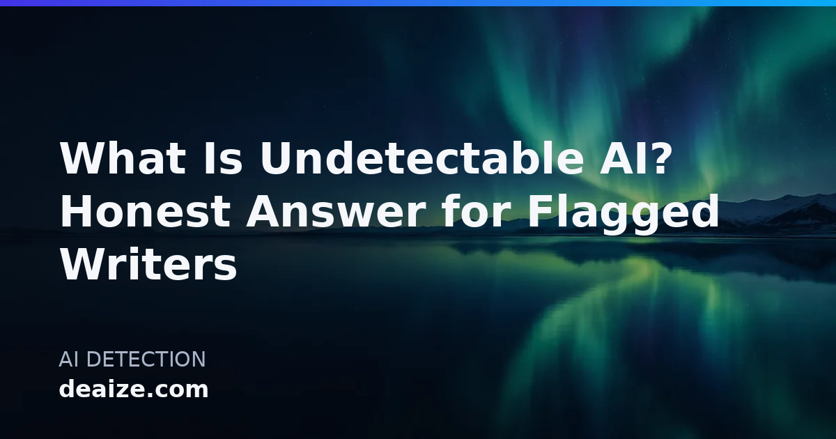 What Is Undetectable AI? Honest Answer for Flagged Writers