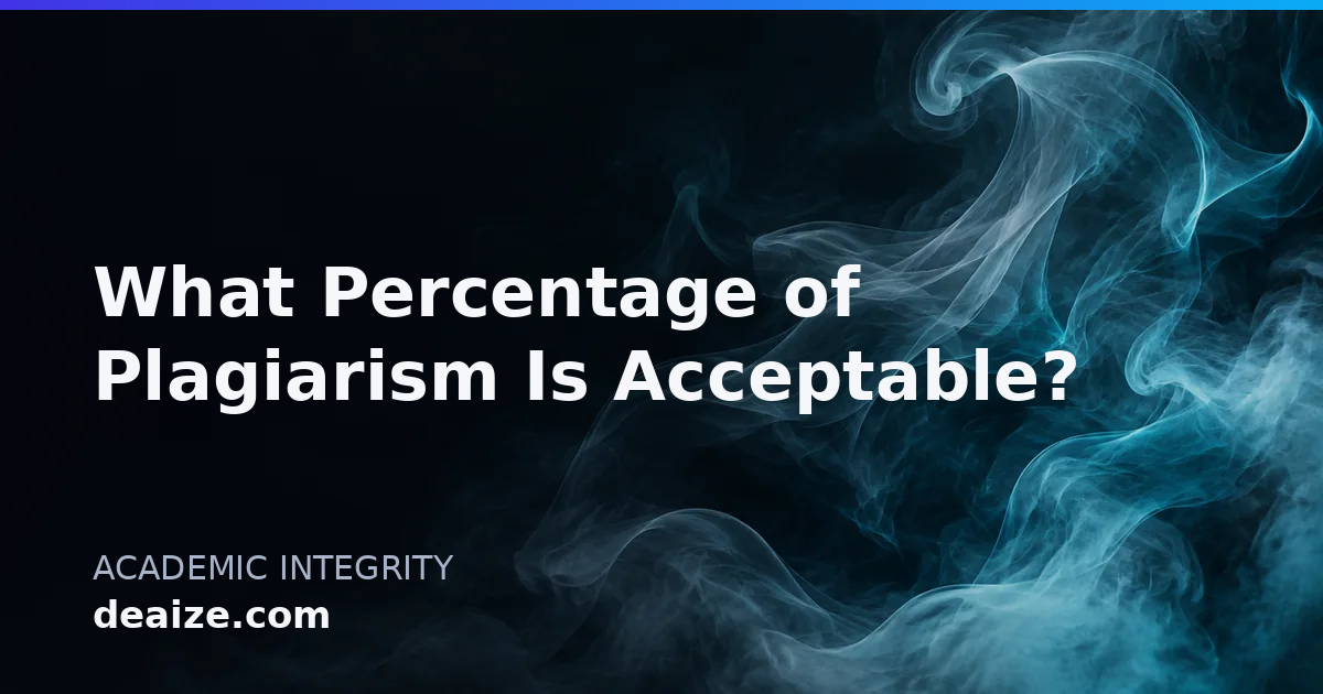 What Percentage of Plagiarism Is Acceptable?