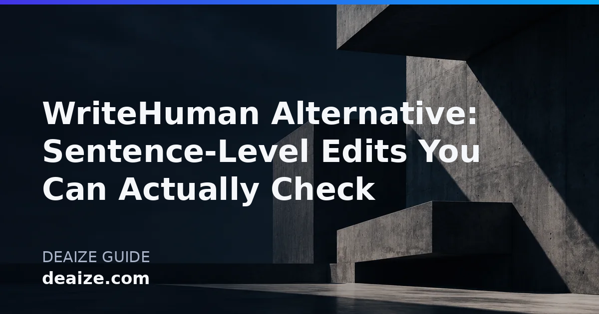 WriteHuman Alternative: Sentence-Level Edits You Can Actually Check
