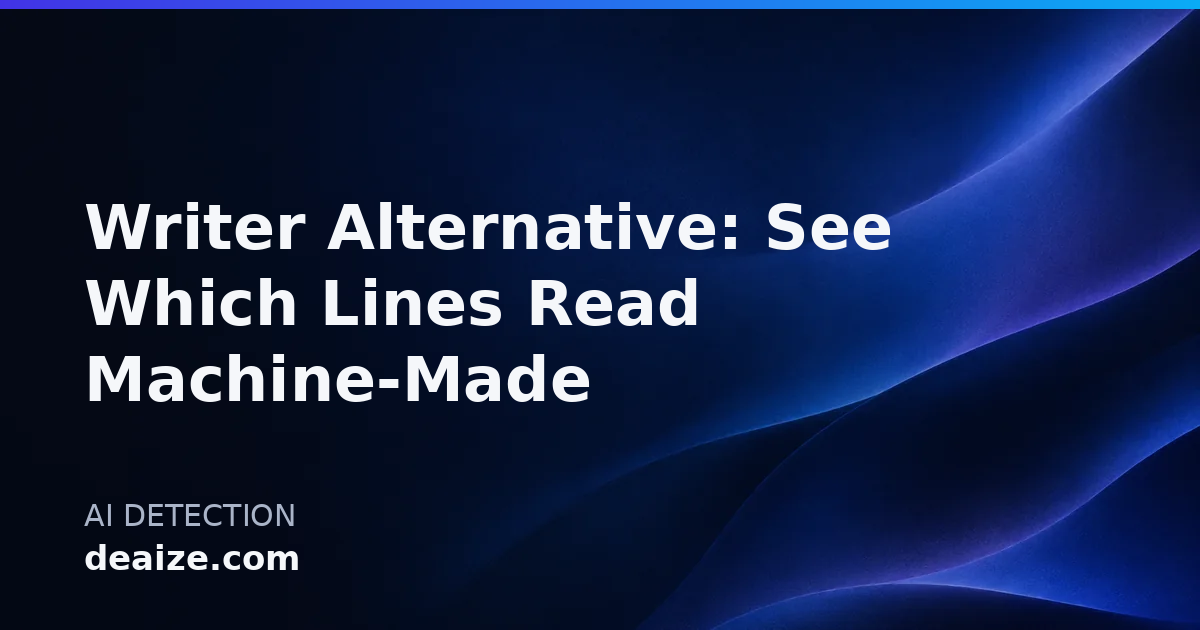 Writer Alternative: See Which Lines Read Machine-Made